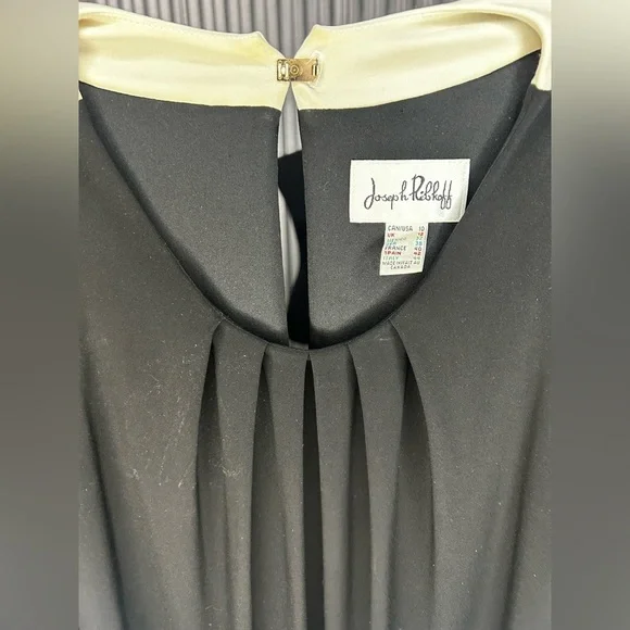 Women’s Joseph Ribkoff Vintage 90s Blue White Sleeveless Midi Dress Size 10 - Picture 3 of 3